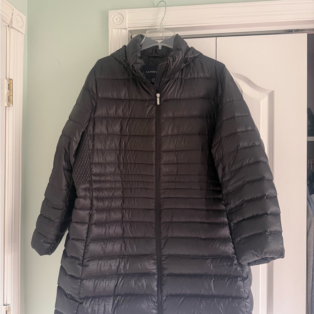 Lands' End Women's Black Puffer Jacket
